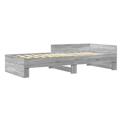 vidaXL Bed Frame Home Bed Base Bedstead Grey Sonoma 90x200 cm Engineered Wood