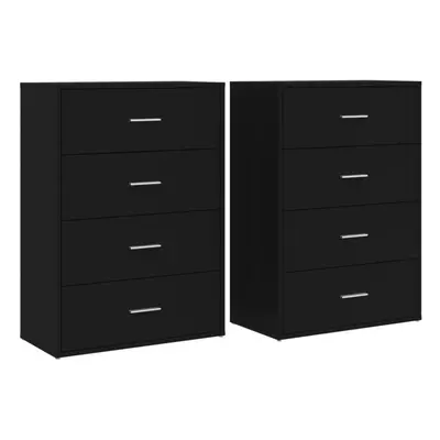 vidaXL Sideboards Cupboard Side Cabinet Highboard pcs Black Engineered Wood