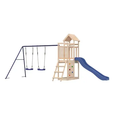 (solid pinewood) vidaXL Outdoor Playset Wooden Playground Set Swing Set Impregnated Wood Pine