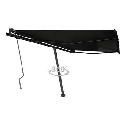 vidaXL Freestanding Manual Retractable Awning 600x300 cm Anthracite Outdoor