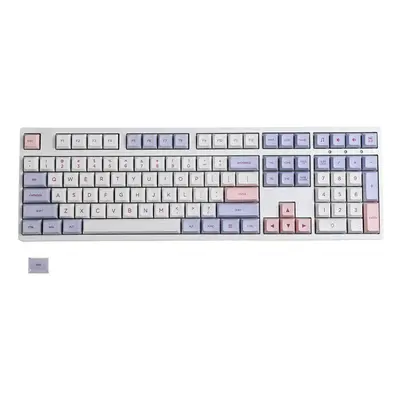 (Purple) Keys Color Matching Keycap Set XDA Profile PBT Sublimation Keycaps for Mechanical Keybo