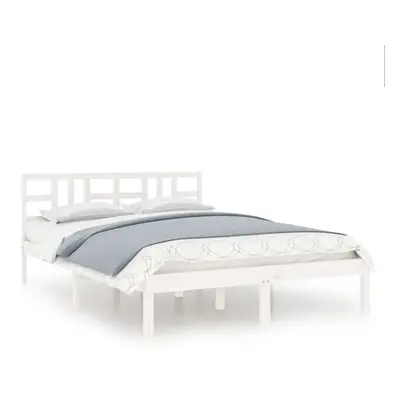 (white, x cm) vidaXL Solid Wood Bed Frame Bedroom Bedstead Bed Base Multi Colours/Sizes