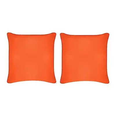 (2 Pack, Orange) EVRE Shower Proof Cushions for Garden Furniture