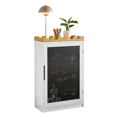 SoBuy KMB43-W, Design Children Storage Chest Cabinet with Blackboard