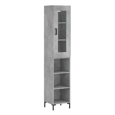 (concrete grey, shelves) vidaXL Highboard Sideboard Tall Storage Cabinet Side Cabinet Engineered