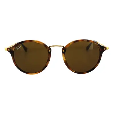 Ray-Ban Sunglasses Round Fleck 1160 Tortoise & Gold Brown