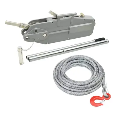 vidaXL Wire Rope Hoist Winch kg Manual Lever Hand Winch Pulling Hoist