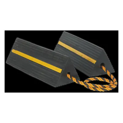 Heavy-Duty Rubber Wheel Chocks - Pair