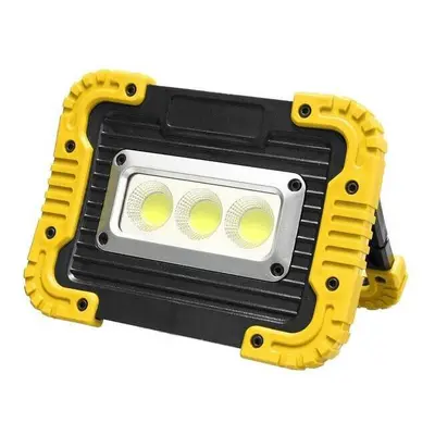 (Yellow) 30W COB Work Lamp Modes Adjustable USB Rechargeable Camping Light Searchlight Power Ban