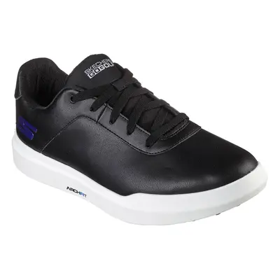 (UK 9.5, Black/White) Skechers Mens Go Golf Drive Waterproof Spikeless Leather Golf Shoes