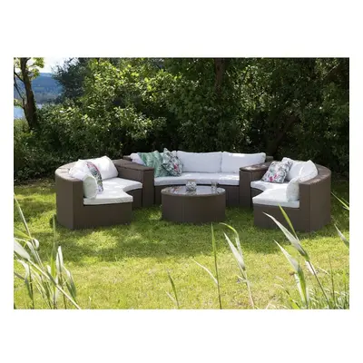 Garden Sofa Set - Patio Set - Rattan - Seater Sofa Set - Light Brown - SEVERO