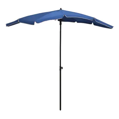 vidaXL Garden Parasol with Pole Sunshade Outdoor Umbrella Canopy Azure Blue