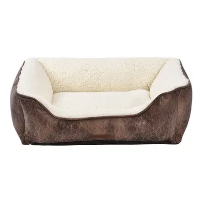 (Square, M) MINI Pet Kennel Waterproof Removable and Washable Suede Bed for Dog Cat