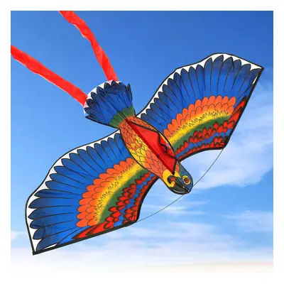 () Outdoor Beach Park Polyester Camping Flying Kite Bird Parrot Steady With String Spool For Adu