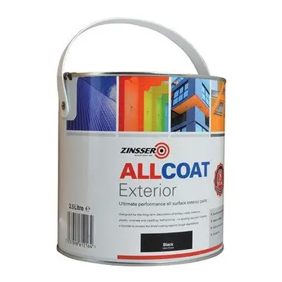 Zinsser ZN7200003C1 ALLCOAT Exterior Black Primer / Finish 2.5 Litre