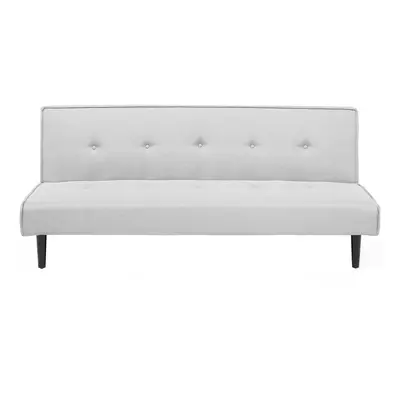 Fabric Sofa Bed Light Grey VISBY