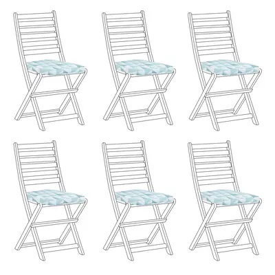 Set of Garden Chair Cushions TOLVE x cm Light Blue