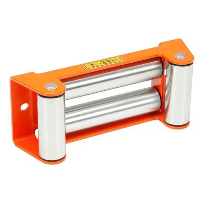 WINCHMAX Roller Fairlead, Heavy Duty, Orange. Zinc Plated Rollers.