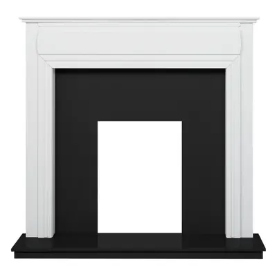 Adam Honley Surround in Pure White & Black Granite Stone, Inch