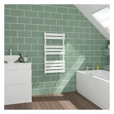 WarmeHaus Flat Panel White Towel Radiator Bathroom Heated Towel Rail 950x500mm