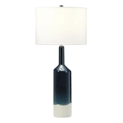 Table Lamp Blue White Bottle Shape Cylinder White Shade LED E27 60W Bulb