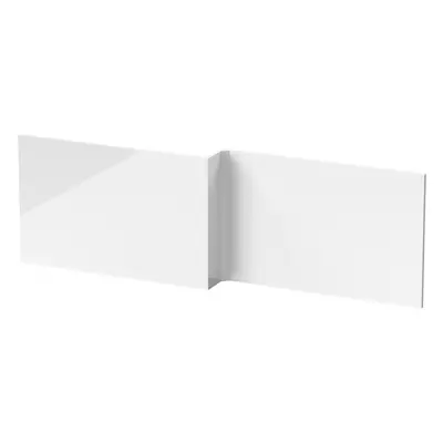 1700mm Gloss White Shape Shower Bath MDF Front Panel