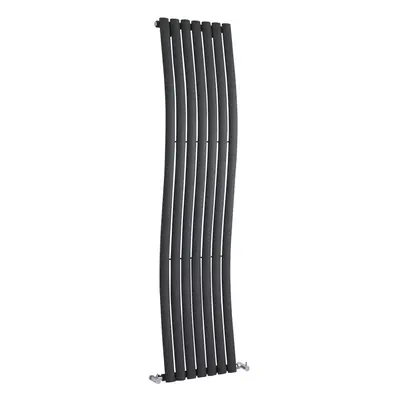 Wave Vertical Single Panel Radiator - 1785mm x 413mm - BTU - Anthracite- Balterley