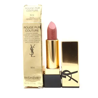 (N14 Nude Rendez Vous) Yves Saint Laurent Rouge Pur Couture Satin Colour Lipstick 0.13oz New Wit