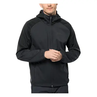 (M, Phantom) Jack Wolfskin Mens Feldberg Softshell Outdoor Warm Hooded Jacket Coat