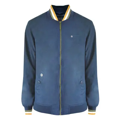 (3XL, Dress Blue) Lambretta Mens Triple Tipped Monkey Regular Fit Zipped Bomber Jacket Top