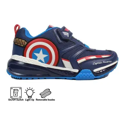 (12.5 (Children's)) J Bayonyc | Navy/Red | Childrens Light Up Trainers