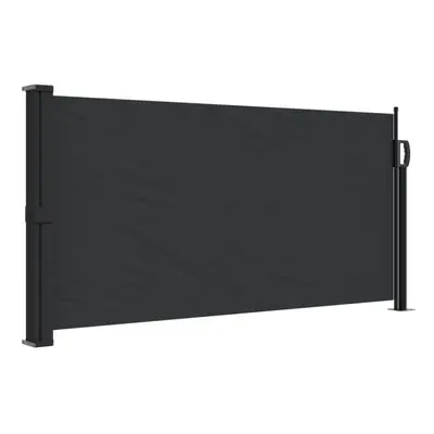 vidaXL Retractable Side Awning Outdoor Privacy Screen Shade Black 100x500 cm