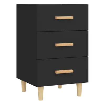 (black) vidaXL Bedside Cabinet Engineered Wood Nightstand Drawer Cabinet Multi Colours