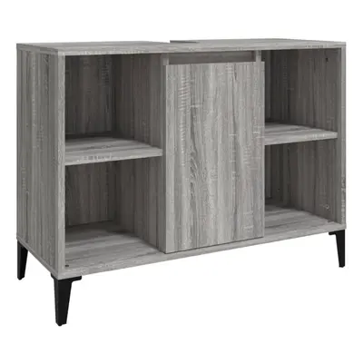 (grey sonoma) vidaXL Sink Cabinet Vanity Unit Storage Under Sink Cabinet Engineered Wood