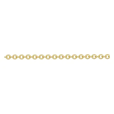 (18) Jewelco London Ladies Solid 9ct Yellow Gold Oval Link Rolo Trace 1.5mm Gauge Pendant Chain 