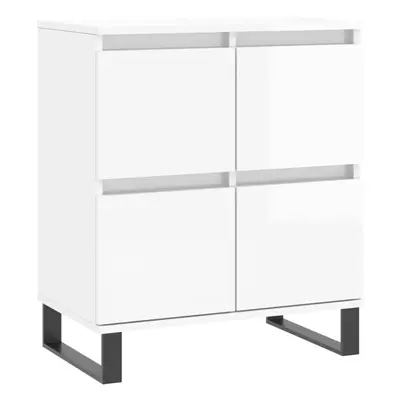 (high gloss white) vidaXL Sideboard Storage Cabinet Side Cabinet Cupboard White Engineered Wood