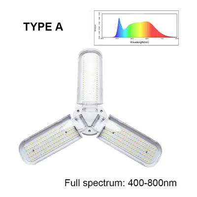 (3 leaves Sunlight) E27 Deformable LED Grow Light Full Spectrum Growing Lamp for Plant Hydroponi