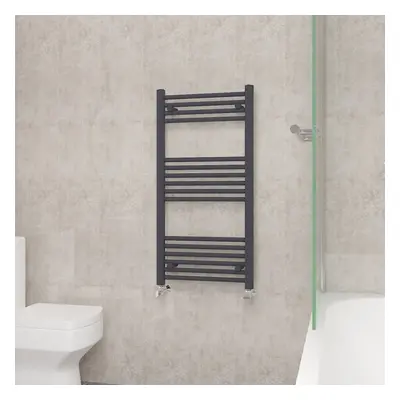 (1000x500mm, Anthracite) NRG Straight Central Heating Towel Rail Bathroom Heated Rad Radiators L