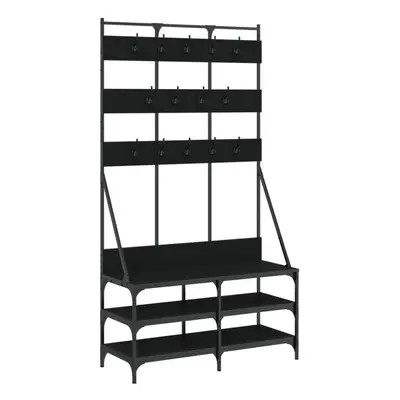 (black) vidaXL Clothes Rack with Shoe Storage Garment Rack Clothes Shelf Clothes Rail