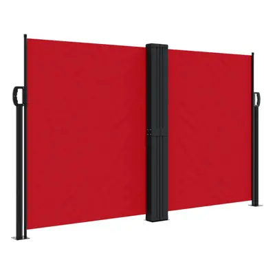 (red, x cm) vidaXL Retractable Side Awning Outdoor Privacy Screen Shade Black 120x1200 cm