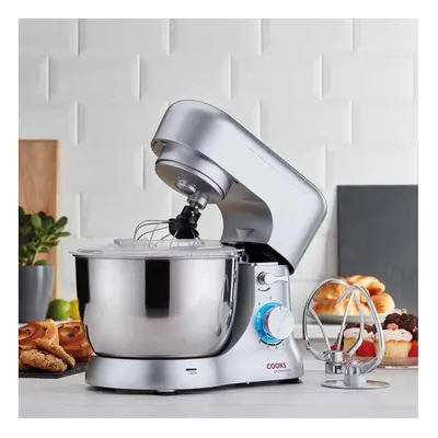 Food Baking Stand Mixer 4.5L Speeds 1000W Silver Cooks Professional