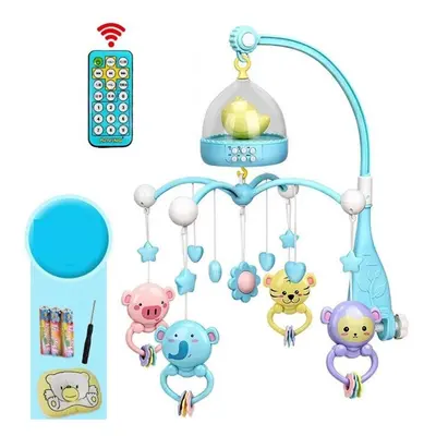 (A) Baby Musical Crib Mobile Bed Bell Toys Plastic Hanging Rattles Night Light