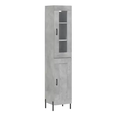 (concrete grey, wood door) vidaXL Highboard Sideboard Tall Storage Cabinet Side Cabinet Engineer