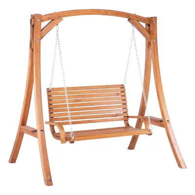 Patio Swing NOVARA Wood Dark Wood