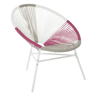 Garden Chair ACAPULCO PE Rattan Fuchsia Pink