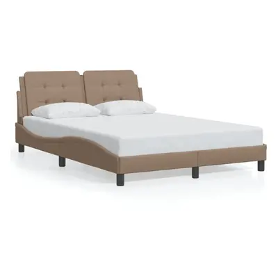 (cappuccino, x cm) vidaXL Bed Frame with Headboard Bed Black and White 120x200 cm Faux Leather