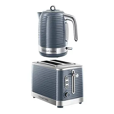 Russell Hobbs Inspire Electric Kettle Cordless Hot Water Dispenser with Slice Toaster Wide Slot 