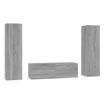 (grey sonoma) vidaXL TV Cabinet Set Piece Engineered Wood TV Stand Multi Colours /Sizes