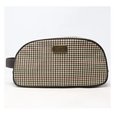 Aramis Houndstooth Printed Toiletry Bag / New