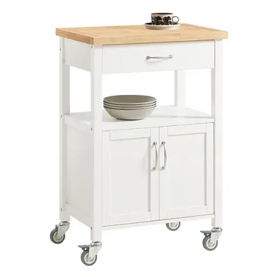 SoBuyÂ® FKW22-WN, Wooden Kitchen Storage Trolley Kitchen Cabinet